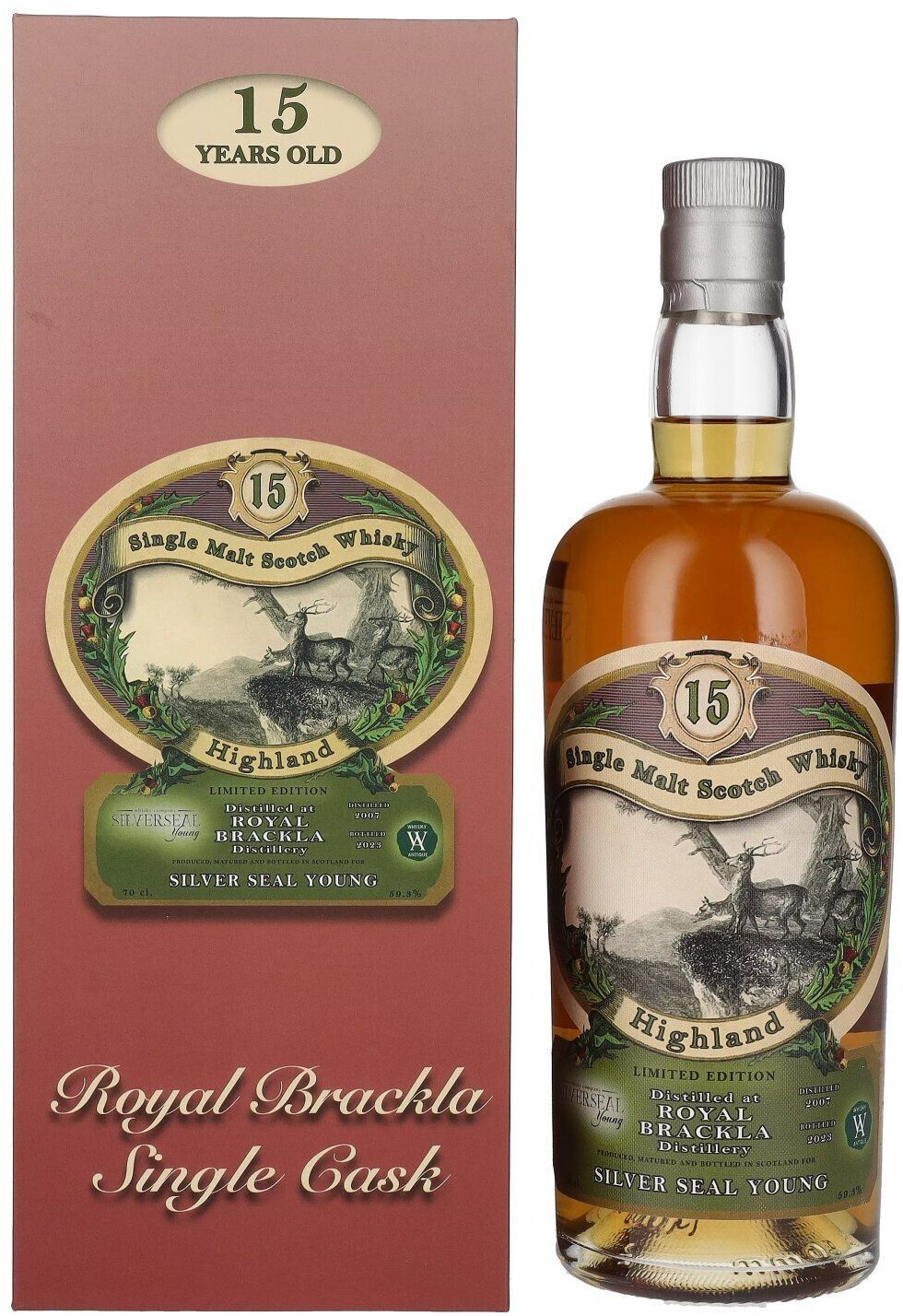 Silver Seal Royal Brackla 15 Years Old 2007 Single Cask Whisky 0,7l 59,3%