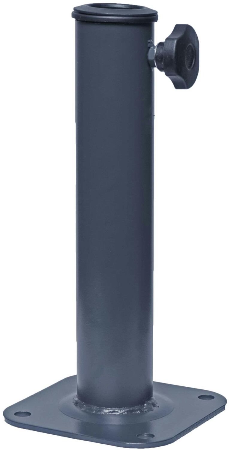 Mendler Umbrella stand on ground socket HWC-A96 Ø 38-48mm black/anthracite (72571)