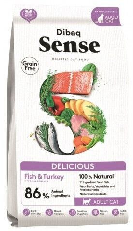 Dibaq Sense Grain Free Adult Cat Delicious Fish & Turkey