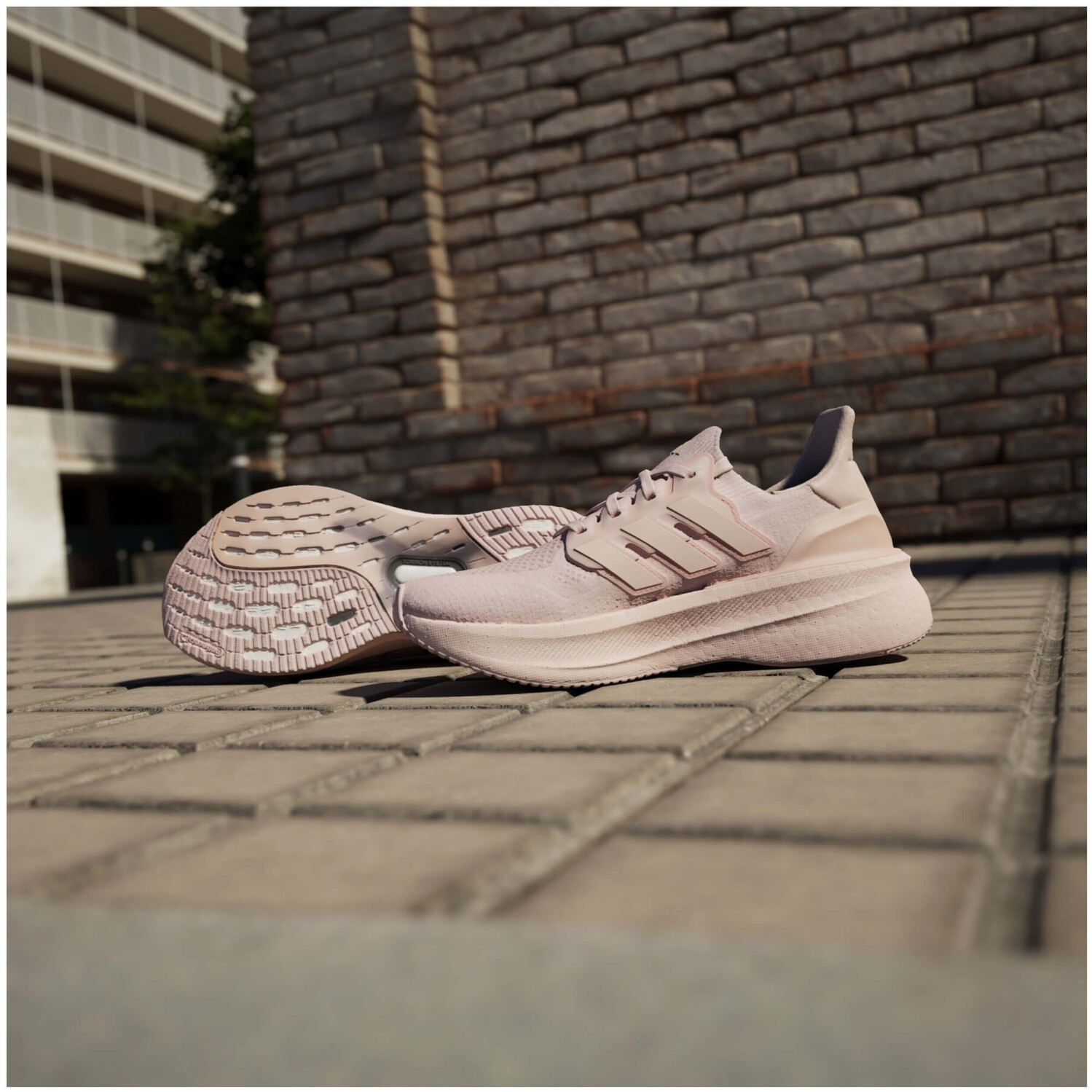 Soft pink adidas top