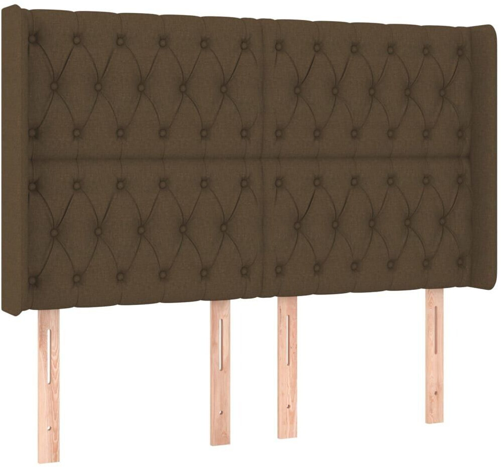 vidaXL Headboard with ears 147x16x118/128cm fabric (3119917)