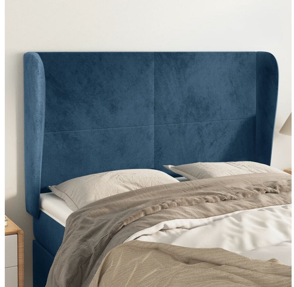 vidaXL Headboard with ears 147x23x118/128cm velvet (3117728)