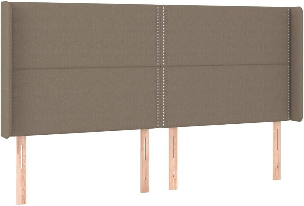 vidaXL Headboard with ears 163x16x118/128cm fabric (3119450)