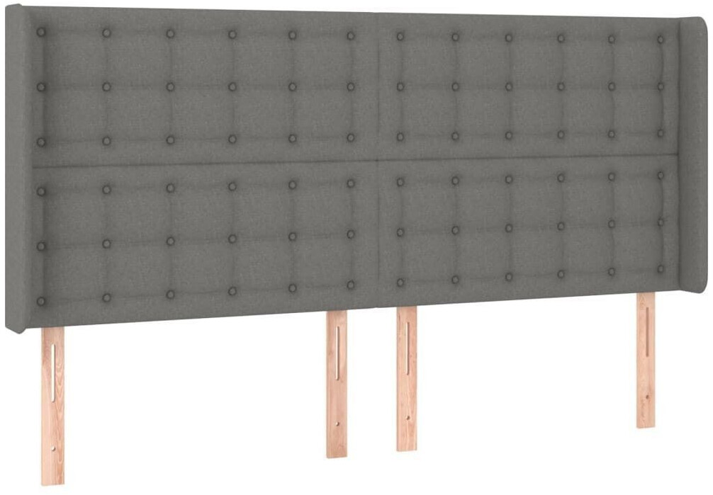 vidaXL Headboard with ears 163x16x118/128cm fabric (3120021)