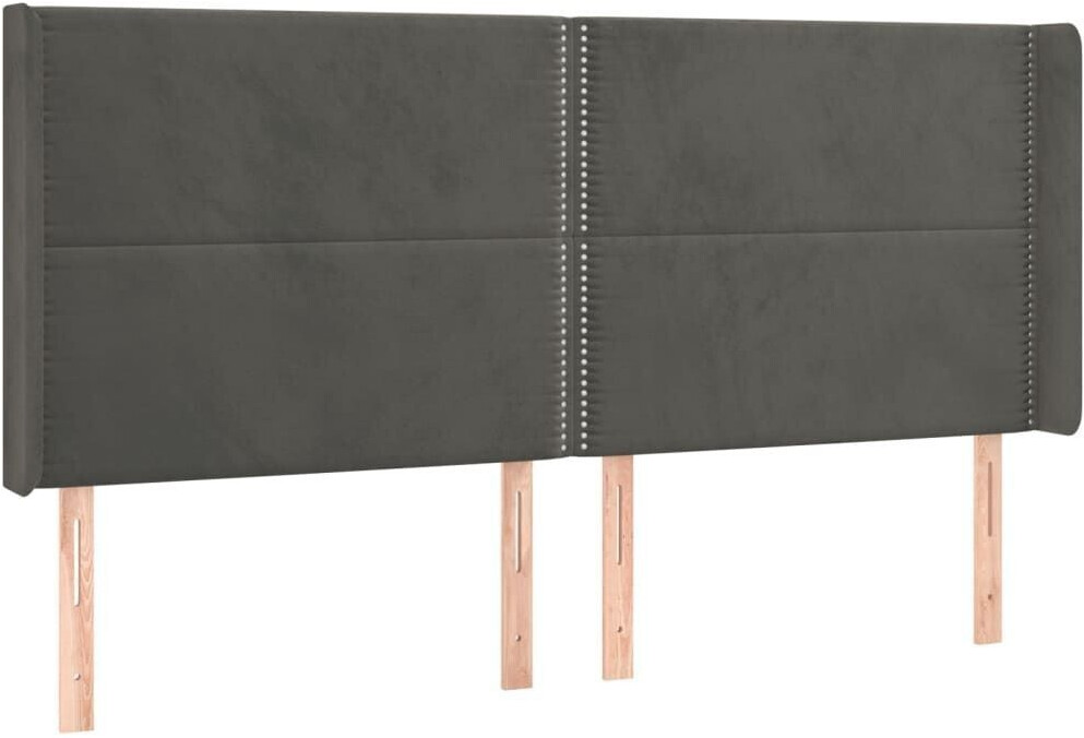 vidaXL Headboard with ears 163x16x118/128cm velvet (3119495)