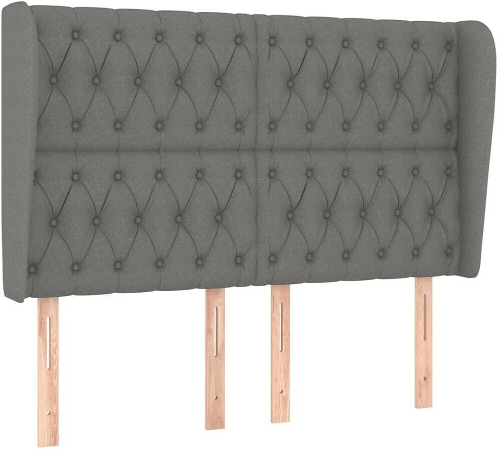 vidaXL Headboard with ears 163x23x118/128cm fabric (3118299)