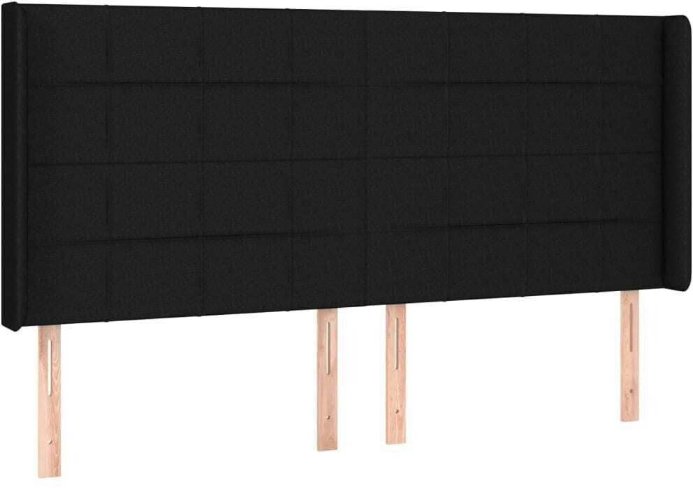 vidaXL Headboard with ears 183x16x118/128cm fabric (3119596)