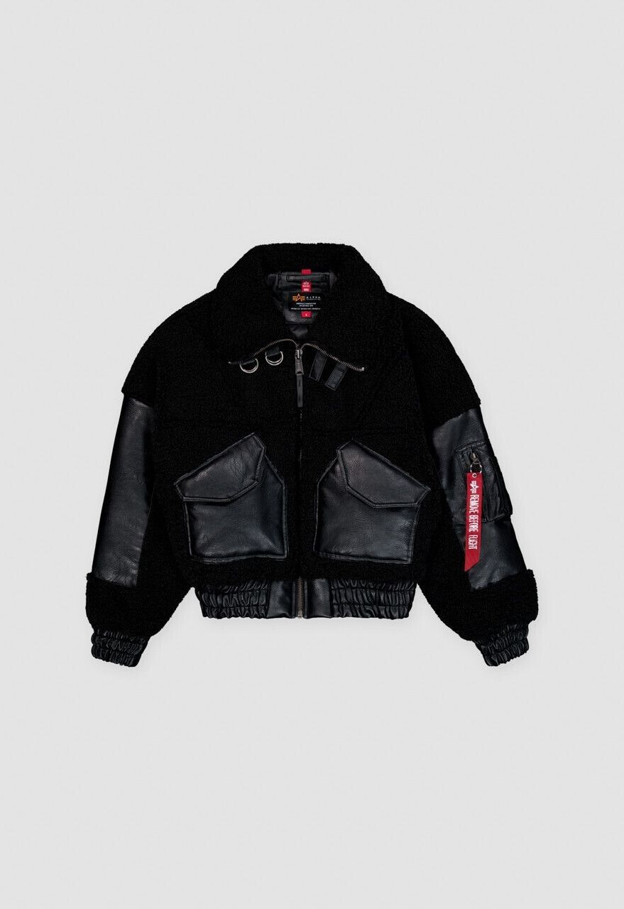 Alpha Industries Teddy PU Bomber Wmn 148001 black ab 250 00 Preisvergleich bei idealo