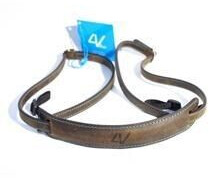4V Design Lusso Slim Neck Strap Washed Tuscany Leather Green/Cyan