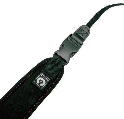 Caruba Camera Neckstrap - comfort + Quick release (black+red)