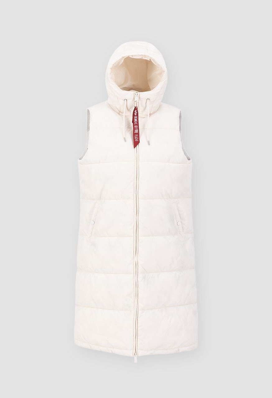 Alpha Industries Long Puffer Vest Wmn (108002) jet stream white