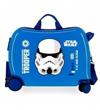 Joy Toy Storm Maleta Infantil Azul 50x38x20 cms Rígida ABS Cierre de combinación Lateral 34L 1,8 kgs 4 Ruedas Equipaje de Mano