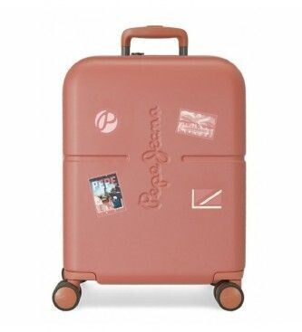 Pepe Jeans Jeans Chest Maleta de cabina Rojo 40x55x20 cms Rígida ABS Cierre TSA integrado 37L 3,22 kgs 4 Ruedas dobles Equipaje de Mano
