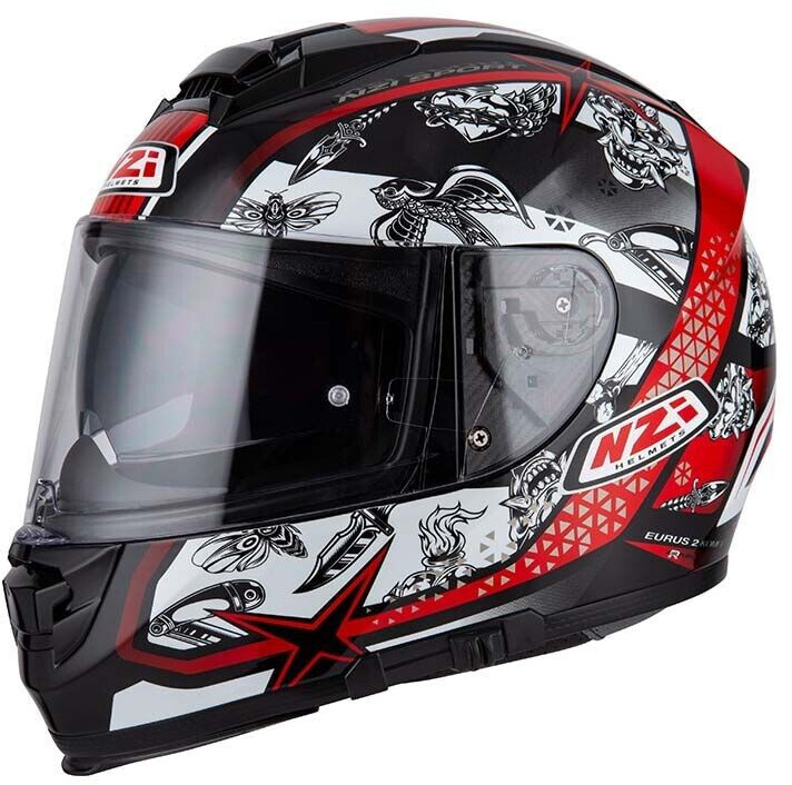 NZI Eurus 2 Duo Full Face Helmet Black/White/Red