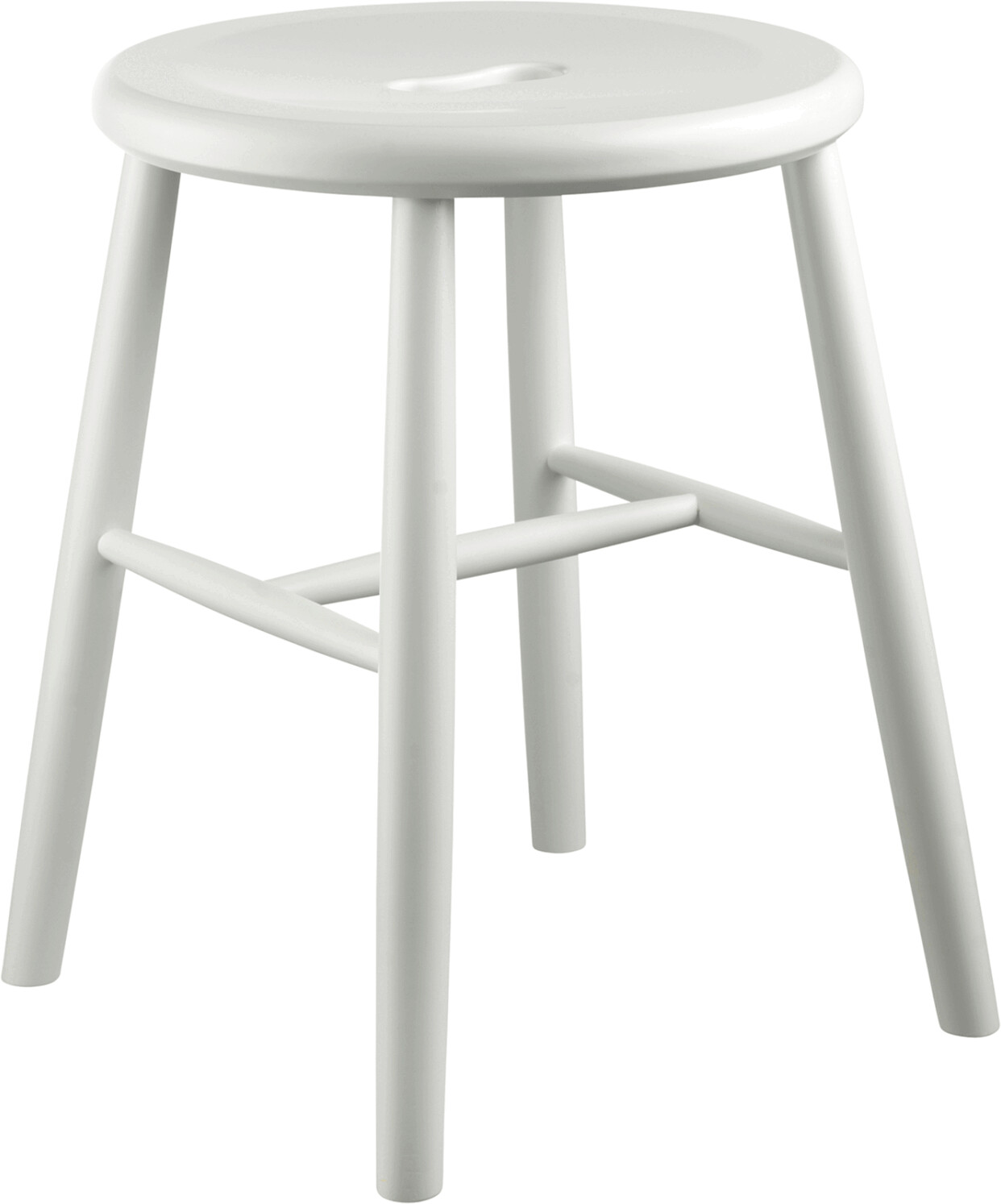 FDB Møbler J27 Stool white RAL 9010 painted beech 35cm white RAL 9010 35x45x35cm