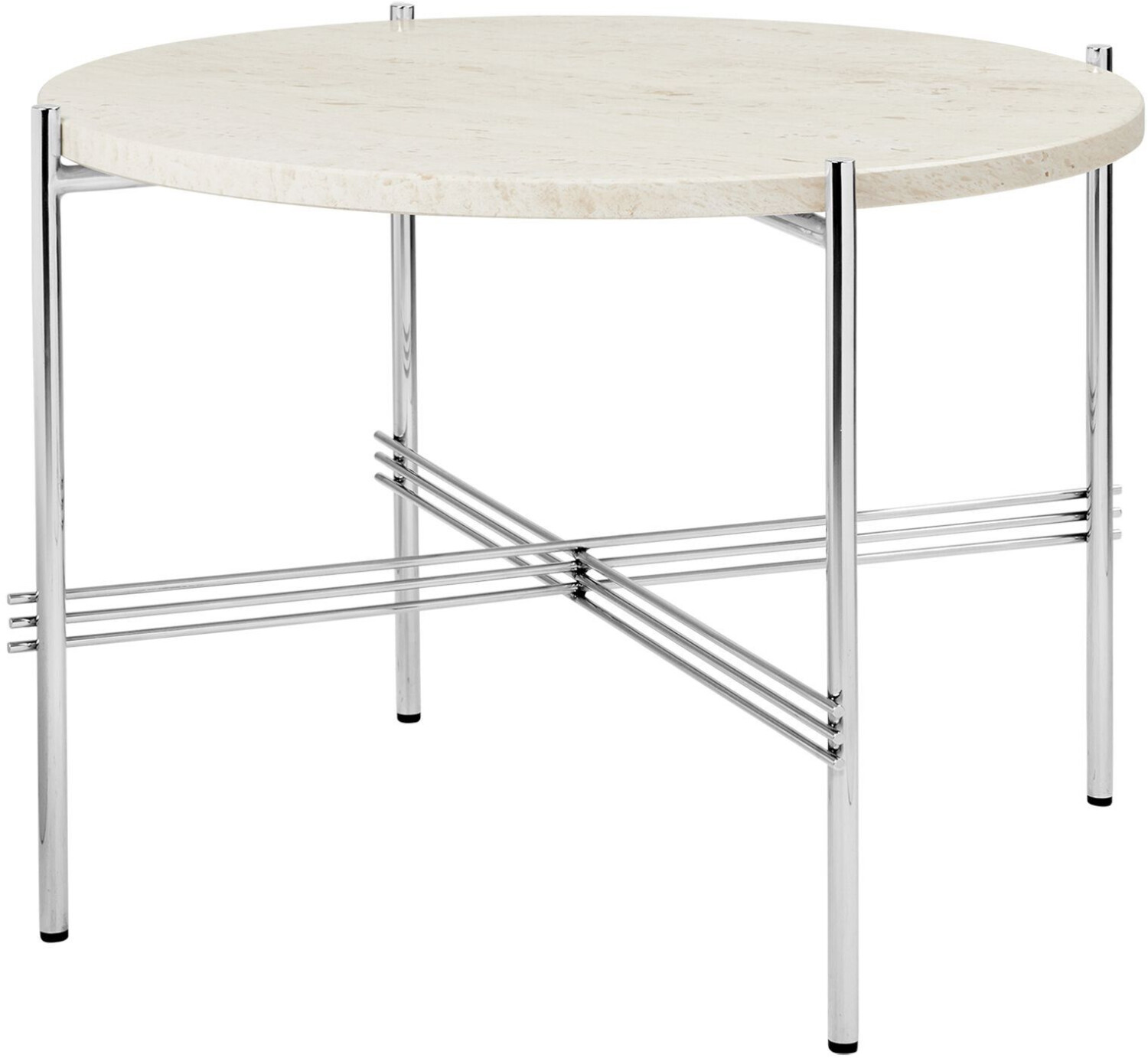 Gubi TS coffee table Ø 55cm white travertine white H x Ø 41x55cm