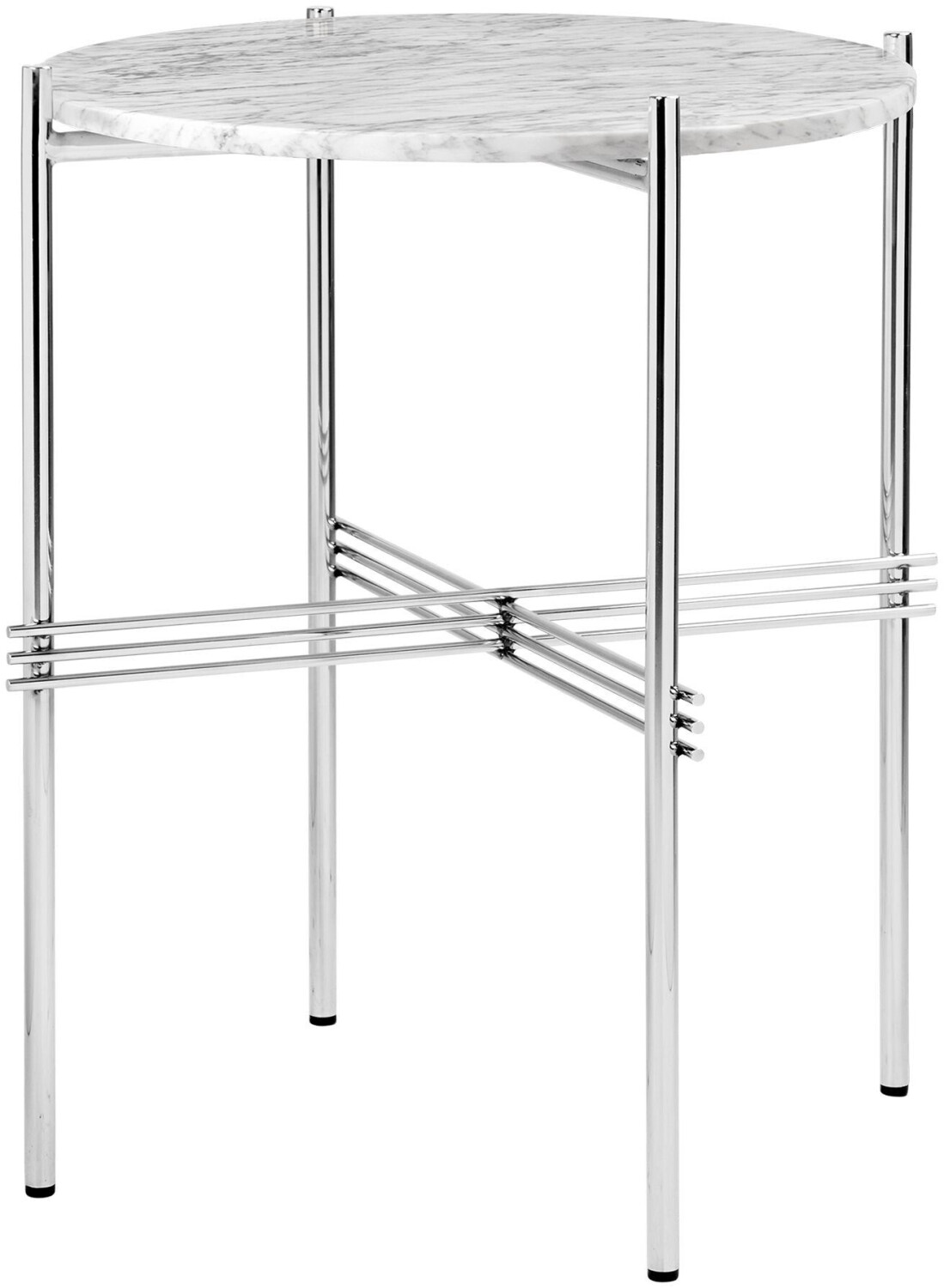 Gubi TS side table marble Ø40cm white marble White Carrara 2cm white 45.2x45.2x51cm