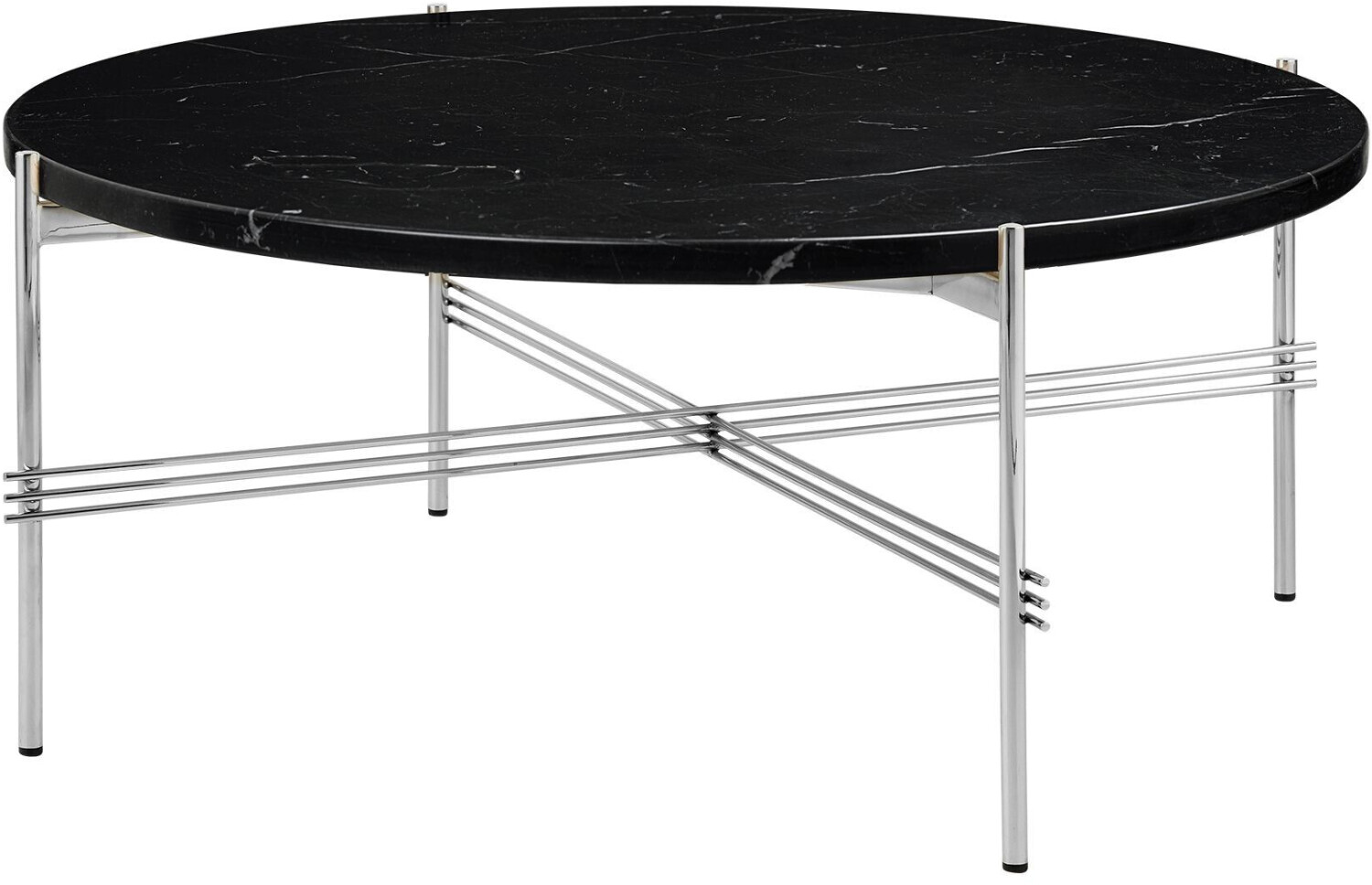 Gubi TS coffee table Marquina marble black H x Ø 35x80cm