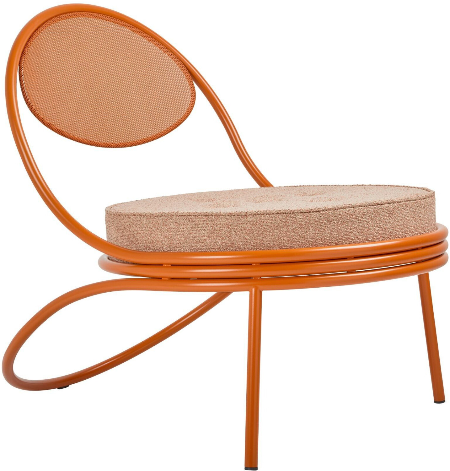 Gubi Copacabana Outdoor Lounge Chair Lorkey 44 orange matt beige orange 60x78x60cm