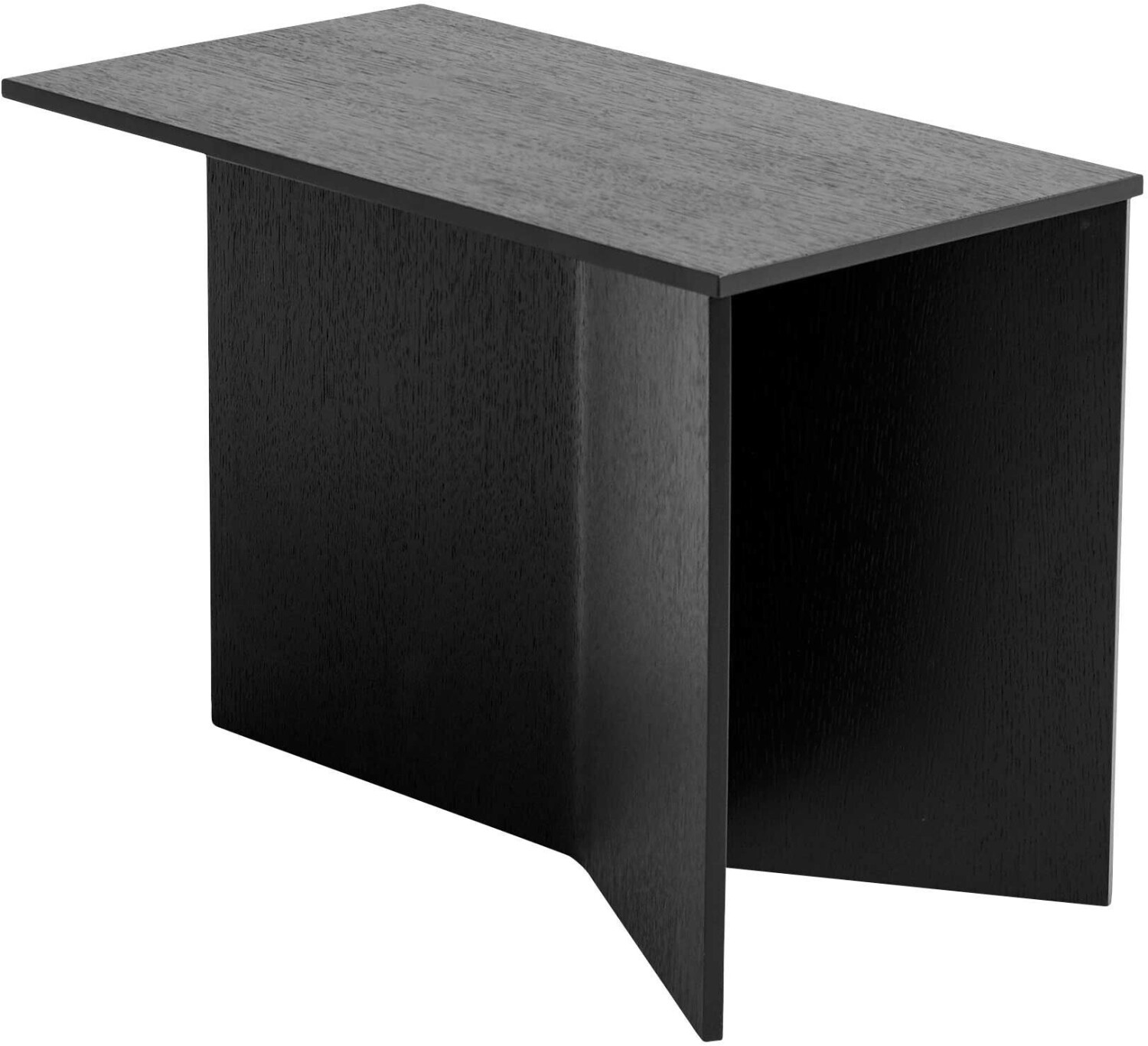 HAY Slit side table oblong black painted water-based black 49.5x27.5x35.5cm