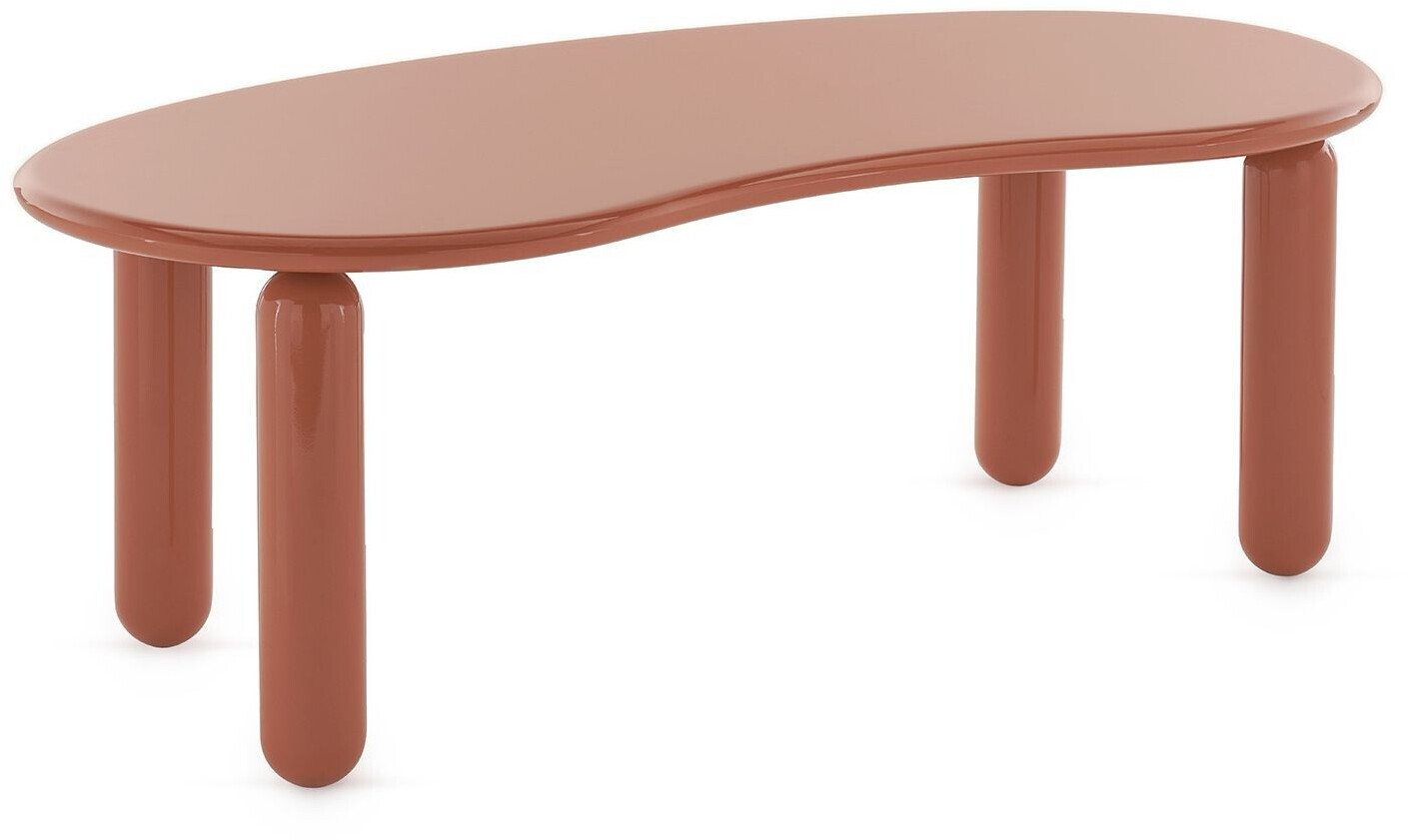Kartell Undique Mas side table orange polyester painted orange 119x59x44cm