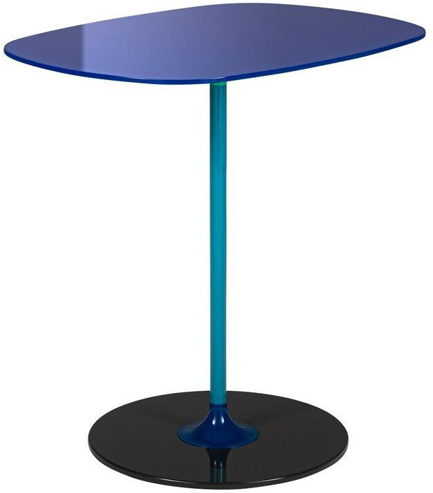 Kartell Thierry Alto side table 45cm blue lacquered 50x33x50cm