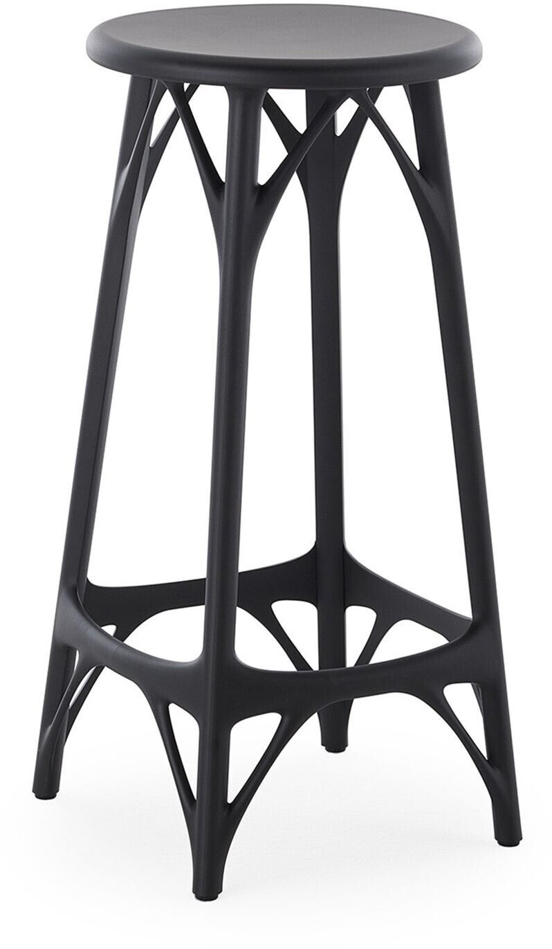 Kartell AI Light bar stool 65cm black H x Ø 65x32cm