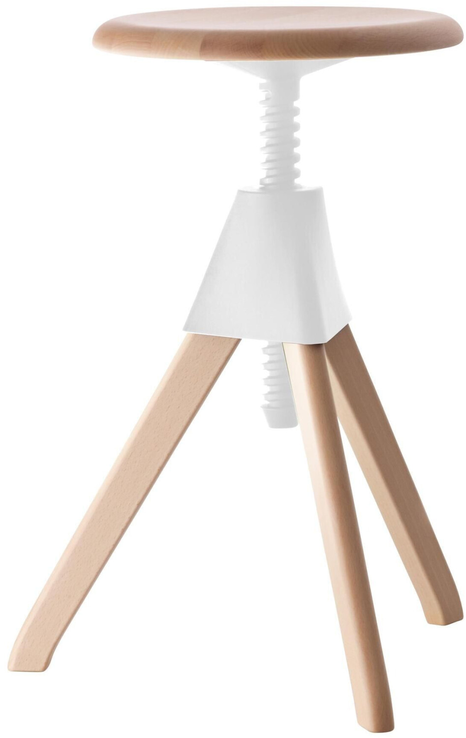Magis Jerry stool 50-66cm beech white 50-66cm Ø 34cm H 50-66cm/ Ø 34cm