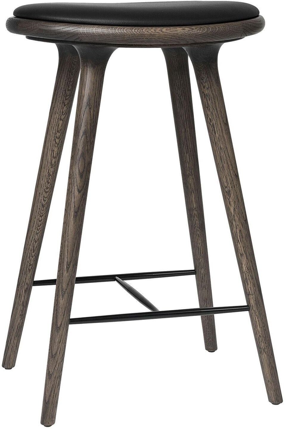 mater design Bar stool oak 69cm gray black 45x69x36cm