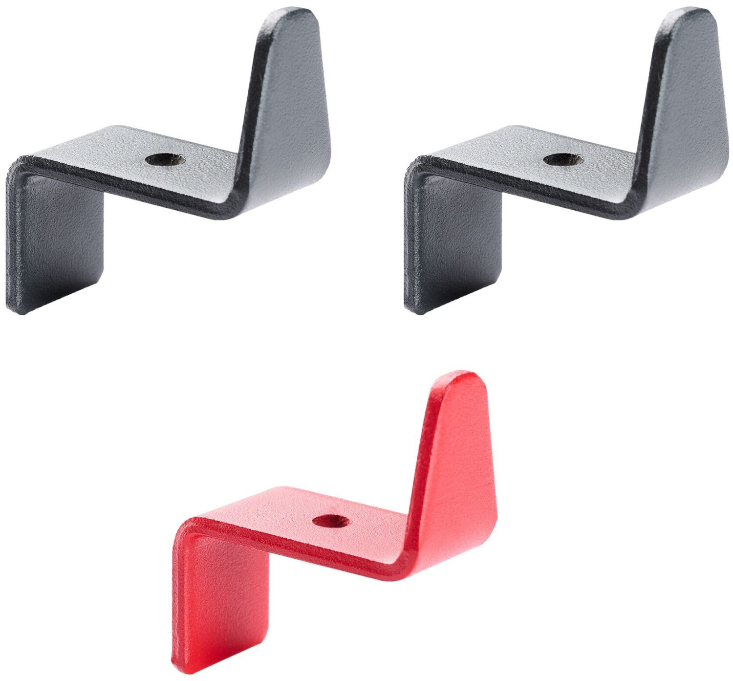 Tojo Show-off hook set of 3 coat rack powder-coated anthracite red
