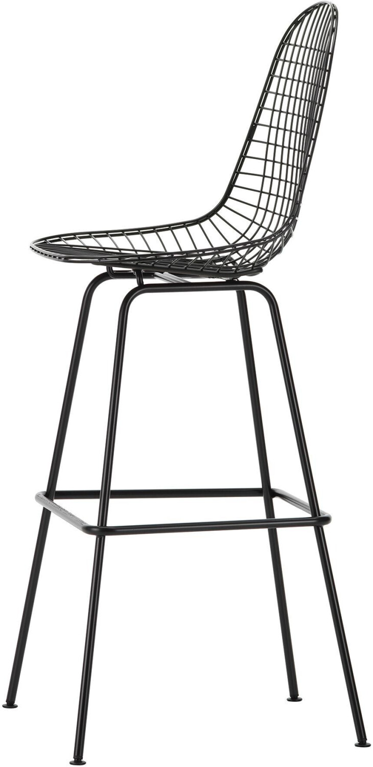 Vitra Eames Wire bar chair high basic dark powder-coated felt glides
