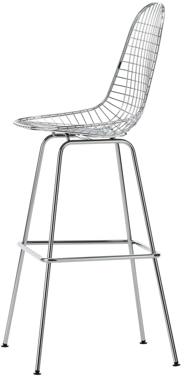 Vitra Eames Wire bar chair high chrome chrome felt glides chrome