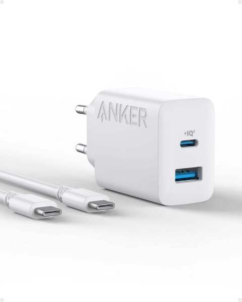 Anker 2xUSB-C Ladegerät 20W Weiß