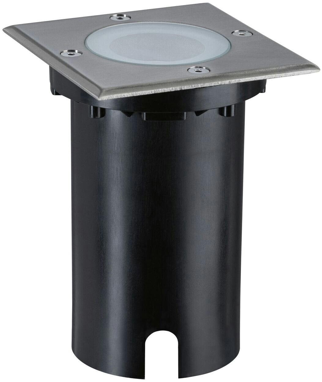 Paulmann Smart Zigbee 3.0 LED recessed floor spotlight Floor RGBW in brushed iron 4.9W 300lm IP67 square silver