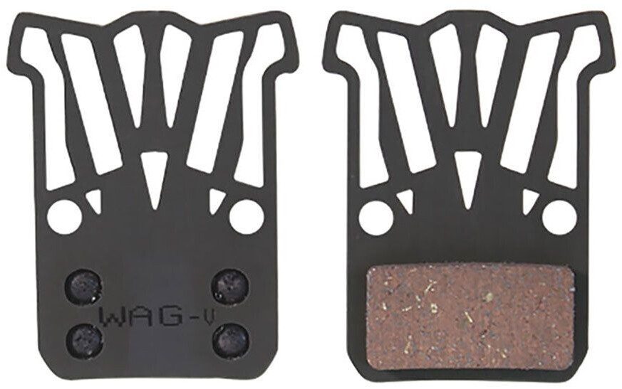 Wag Stam Red 22 Organic Disc Brake Vented Pads silver
