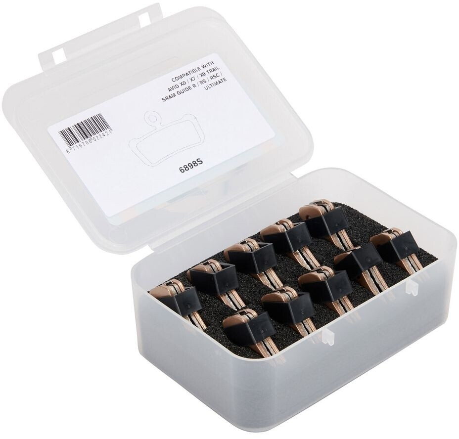 Elvedes Avid Xo Trail/sram Guide Sintered Disc Brake Pads 10 Pairs Golden
