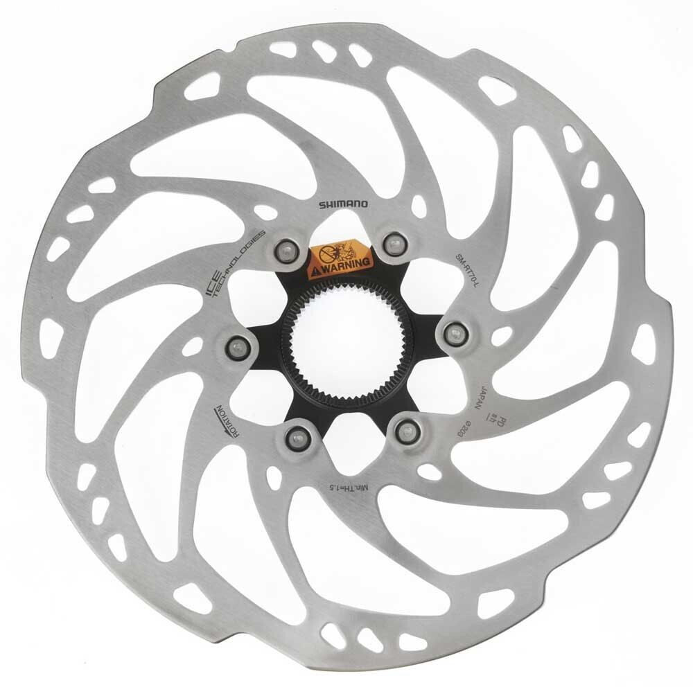 Shimano Slx Center Lock Ice Tec Brake Disc Schwarz,silver 180 mm