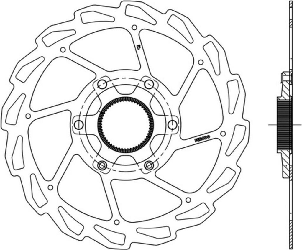 Ferodo Center Lock Brake Disc silver 180 mm