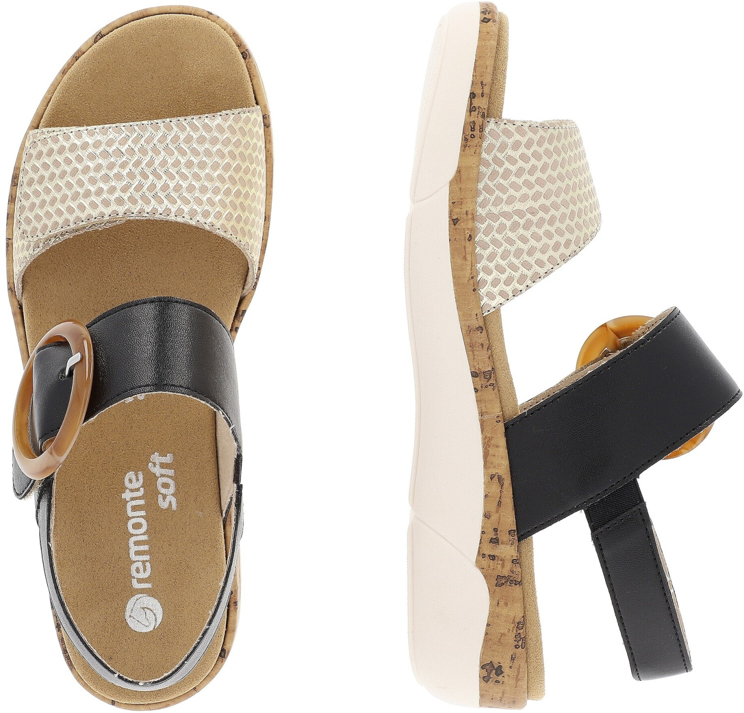 Remonte Dorndorf Sandal beige-gold black