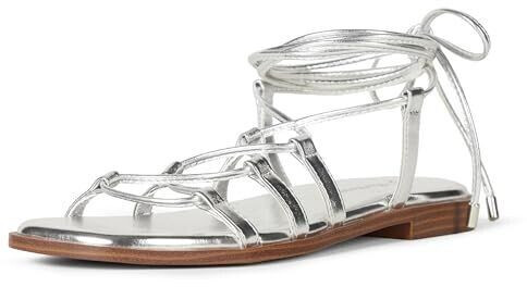 The Drop Haven Gladiator Sandals with laces silver