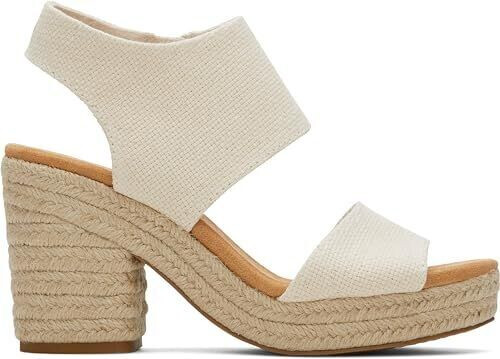 TOMS Shoes Majorca Platform Sandal with Heel natural
