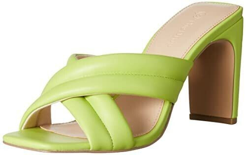 The Drop High-heeled Sandal Ava Crossed Straps lime green