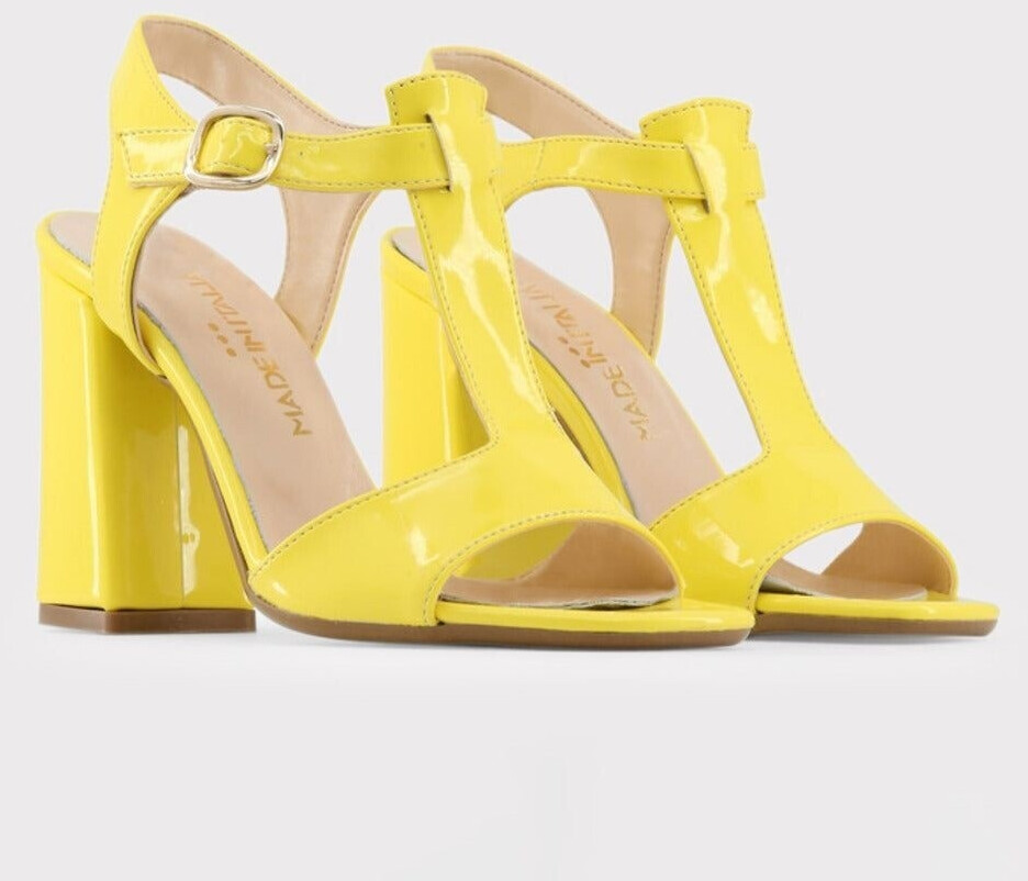 Made in Italia Patent Leather Sandals with Adjustable Ankle Strap Red
