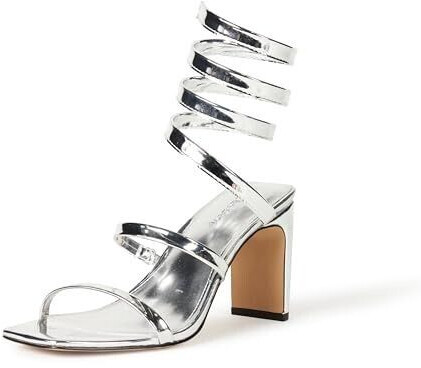 The Drop Aimee Sandals with Spiral Heel silver