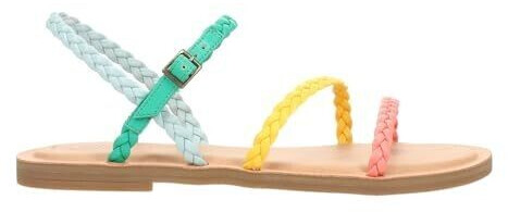 TOMS Shoes Kira Flat Sandal Multi Synthetic Braid