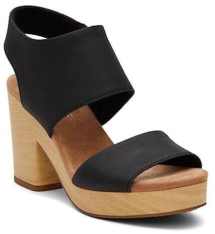TOMS Shoes Majorca Platform Sandal with Heel total black