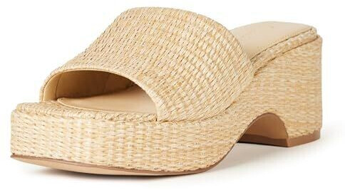 The Drop Pantolette Bertina Plateau Raffiabast Natural