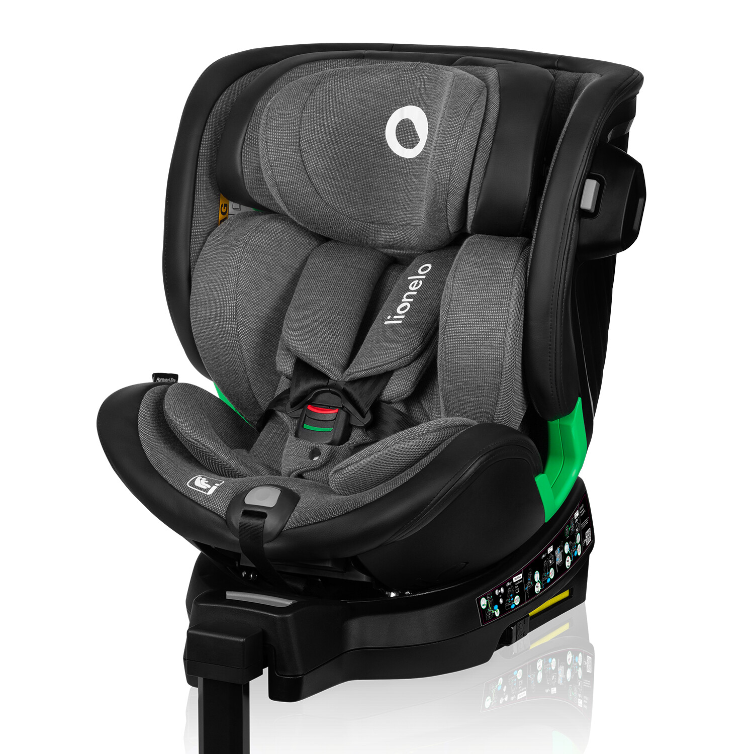 Lionelo Harmony i-Size grey graphite leather