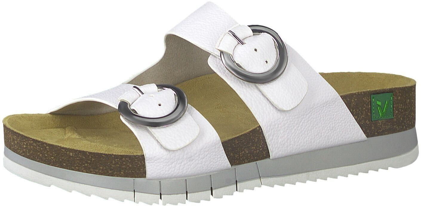 Jana Shoes Women's slip-on sandal silver white