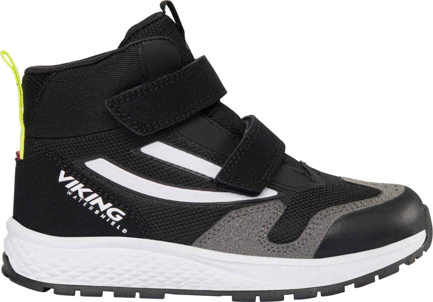 Viking Kids' Century Mid Waterproof 2V Velcro black lime